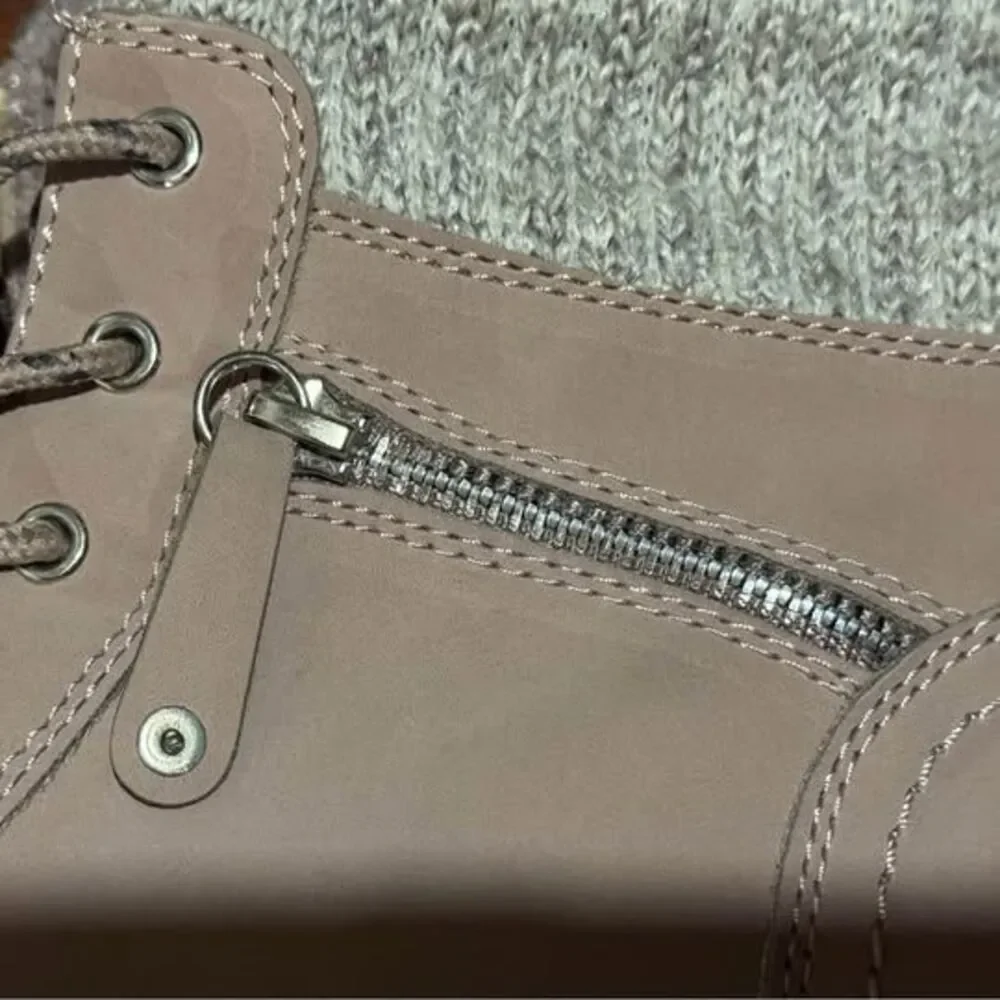 Dusty Rose Lace-Up Boots Size 42 (US Size 10)